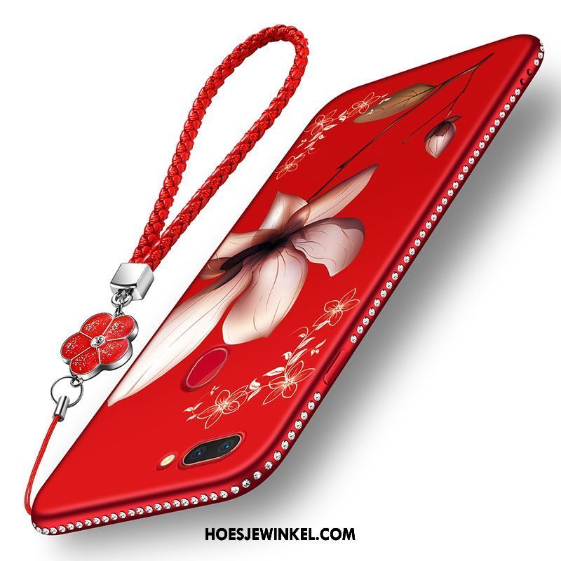 Oppo R15 Hoesje All Inclusive Rood Zacht, Oppo R15 Hoesje Schrobben Trend