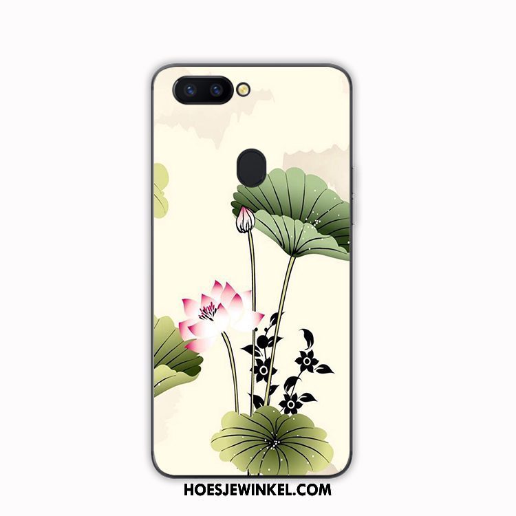 Oppo R15 Hoesje Inkt Bloemen Hoes, Oppo R15 Hoesje Mobiele Telefoon Landschap