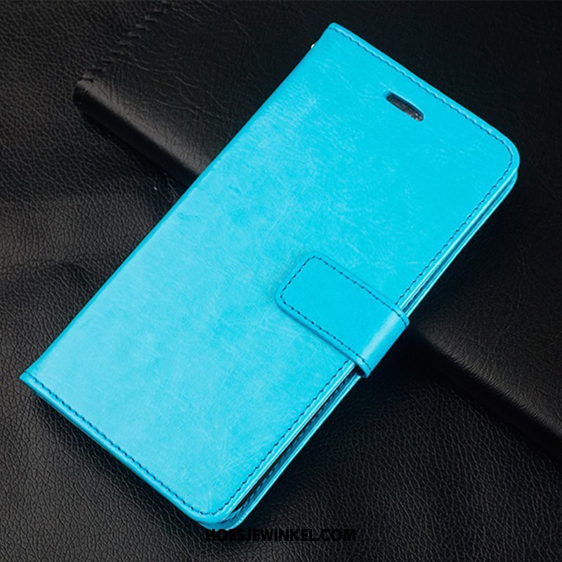 Oppo R15 Hoesje Mobiele Telefoon Leren Etui Hoes, Oppo R15 Hoesje Blauw Zacht