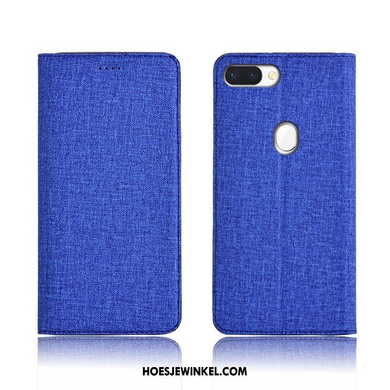 Oppo R15 Pro Hoesje Siliconen Anti-fall Clamshell, Oppo R15 Pro Hoesje Blauw Bescherming