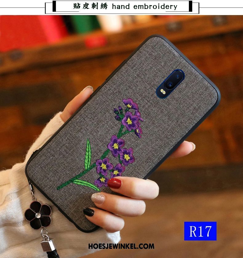 Oppo R17 Hoesje Hoes Anti-fall Zacht, Oppo R17 Hoesje Mobiele Telefoon Purper