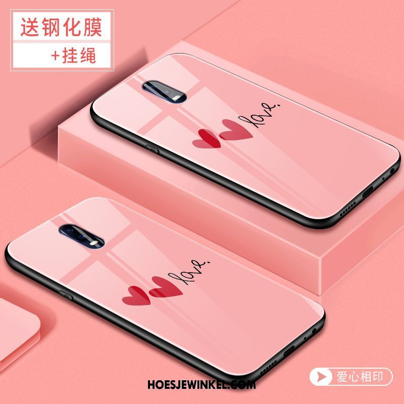 Oppo R17 Hoesje Hoes Spiegel Anti-fall, Oppo R17 Hoesje Roze Mobiele Telefoon