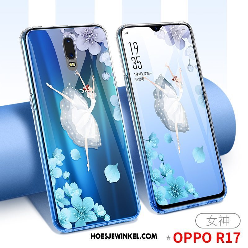 Oppo R17 Hoesje Net Red Nieuw Doorzichtig, Oppo R17 Hoesje Blauw Persoonlijk