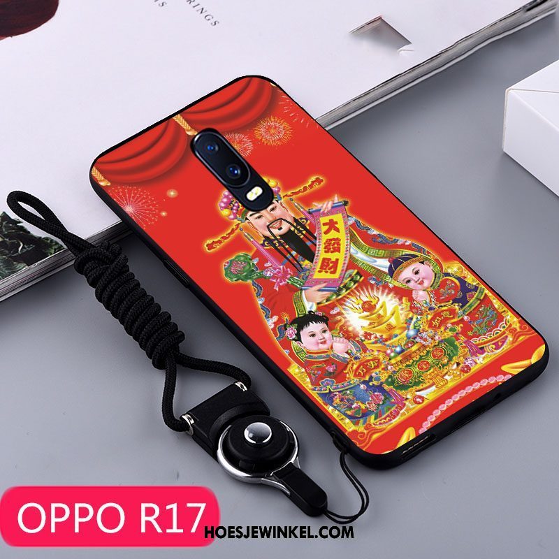 Oppo R17 Hoesje Persoonlijk Bescherming Siliconen, Oppo R17 Hoesje Scheppend Geel