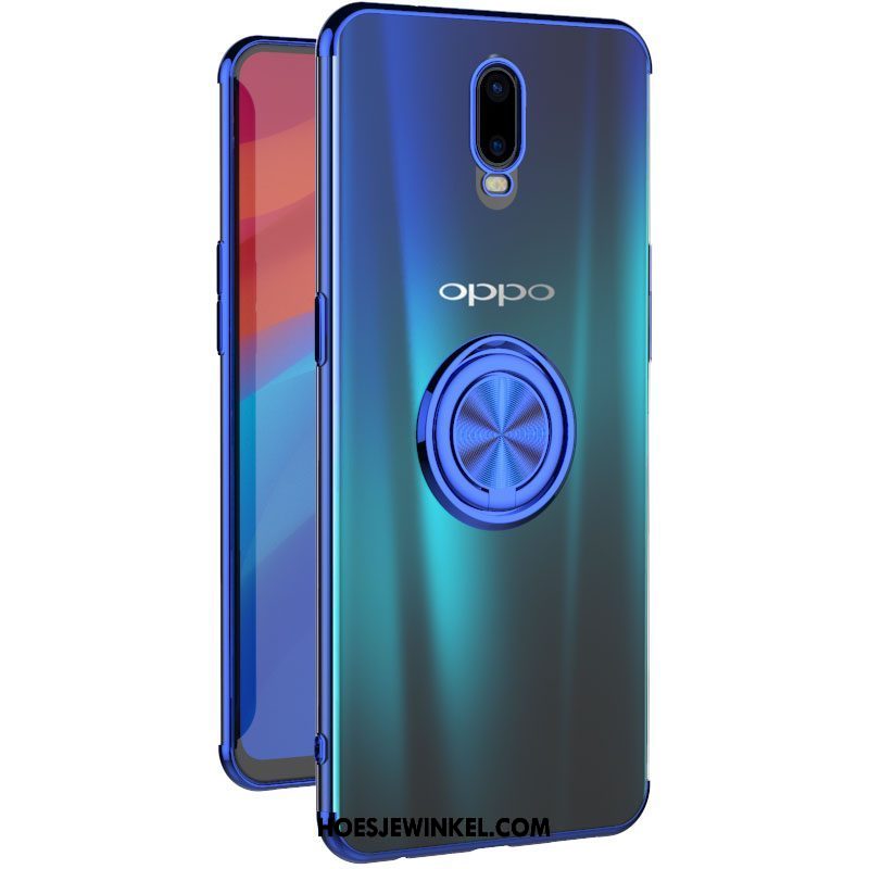 Oppo R17 Hoesje Persoonlijk Blauw Siliconen, Oppo R17 Hoesje Trendy Merk All Inclusive