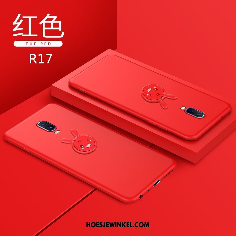 Oppo R17 Hoesje Zacht Siliconen Rood, Oppo R17 Hoesje Nieuw Hanger