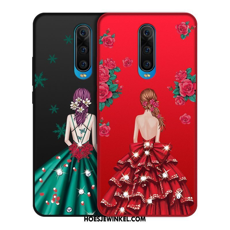 Oppo R17 Pro Hoesje All Inclusive Rood Mobiele Telefoon, Oppo R17 Pro Hoesje Bescherming Anti-fall