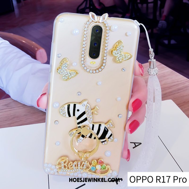 Oppo R17 Pro Hoesje Bescherming Doorzichtig Ring, Oppo R17 Pro Hoesje Siliconen Trend