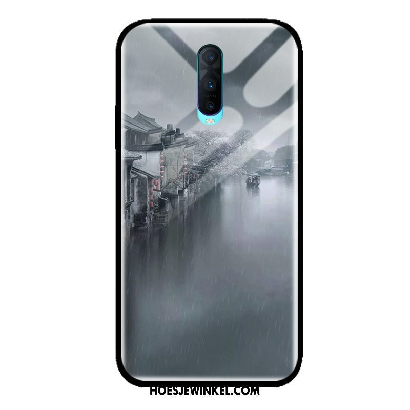 Oppo R17 Pro Hoesje Hoes Grijs Anti-fall, Oppo R17 Pro Hoesje Mobiele Telefoon Kunst