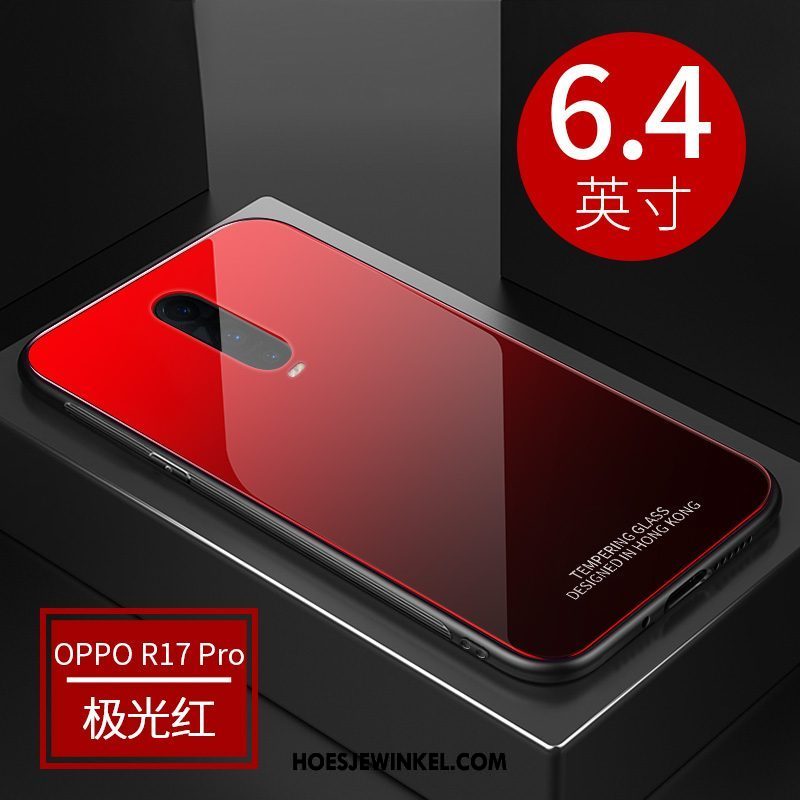 Oppo R17 Pro Hoesje Mobiele Telefoon Net Red Siliconen, Oppo R17 Pro Hoesje Dun Anti-fall
