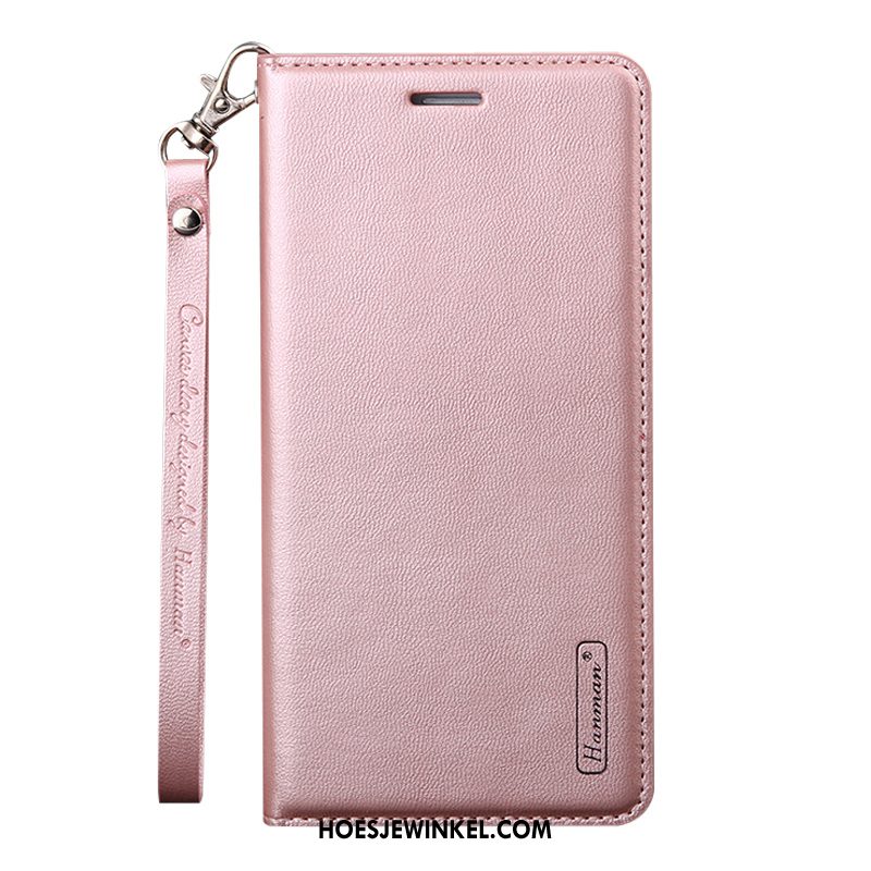 Oppo Reno 10x Zoom Hoesje Leren Etui Roze Anti-fall, Oppo Reno 10x Zoom Hoesje Mobiele Telefoon Folio