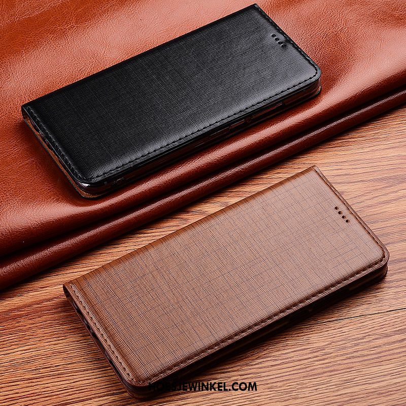 Oppo Reno 2 Hoesje Folio Clamshell Anti-fall, Oppo Reno 2 Hoesje Leren Etui Mobiele Telefoon Braun