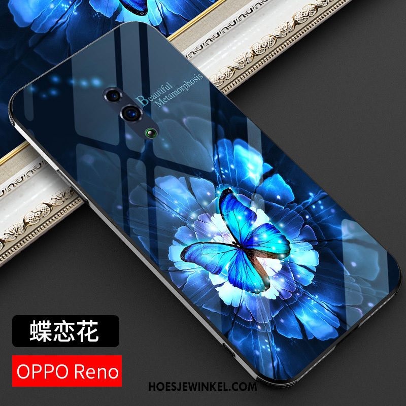 Oppo Reno 2 Hoesje Nieuw Spiegel Glas, Oppo Reno 2 Hoesje Trendy Merk All Inclusive