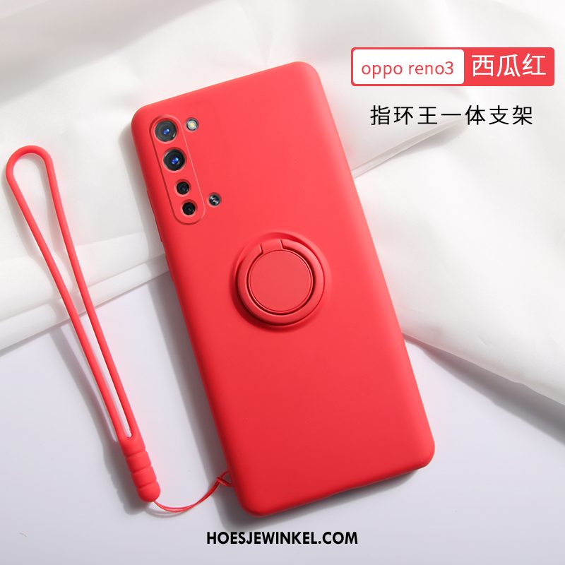 Oppo Reno 3 Hoesje Zacht Hoes Net Red, Oppo Reno 3 Hoesje Hanger Siliconen