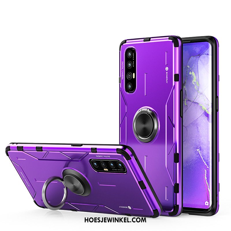 Oppo Reno 3 Pro Hoesje Bescherming Purper Persoonlijk, Oppo Reno 3 Pro Hoesje Scheppend Anti-fall