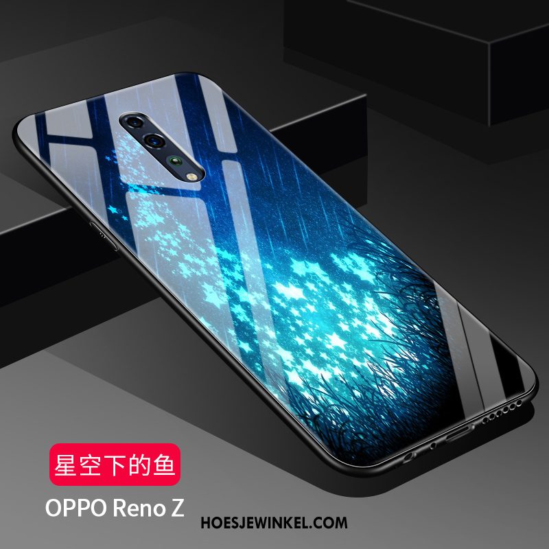 Oppo Reno Z Hoesje Hanger Glas Mobiele Telefoon, Oppo Reno Z Hoesje Siliconen Hoes