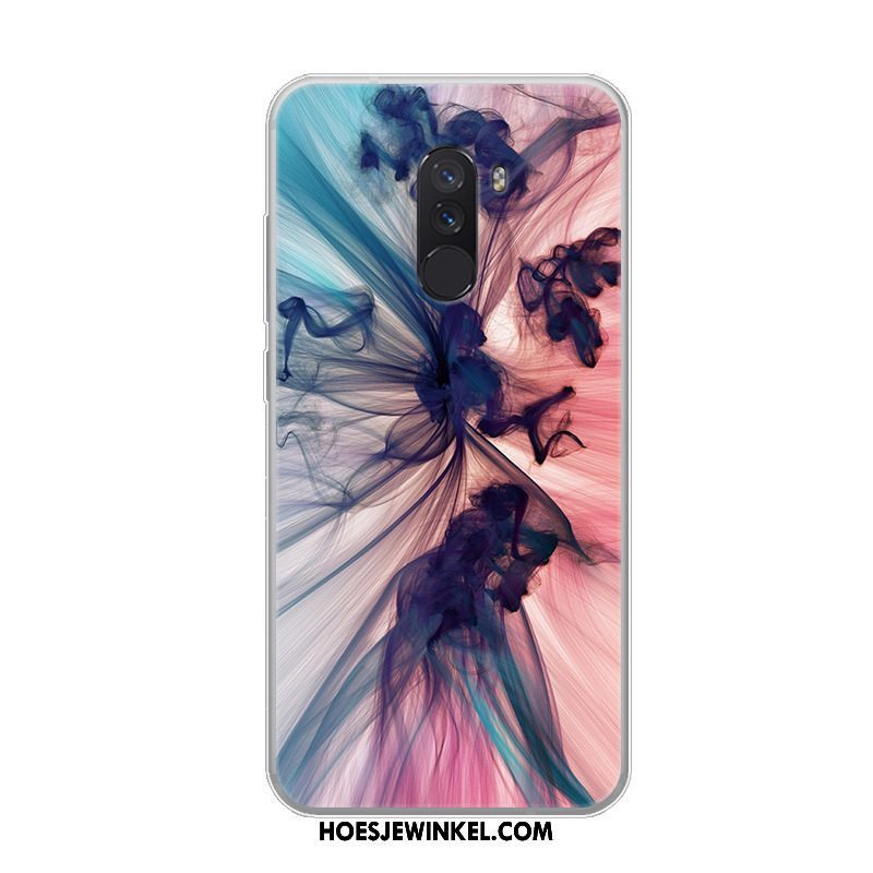 Pocophone F1 Hoesje Kunst Mobiele Telefoon Hoes, Pocophone F1 Hoesje Zacht Anti-fall Beige