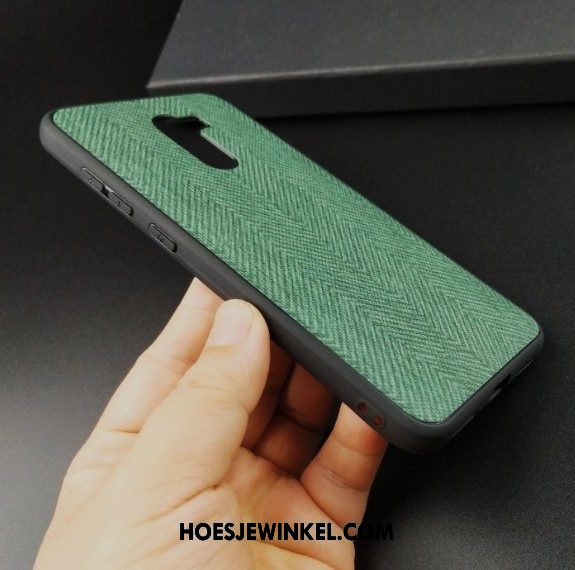 Pocophone F1 Hoesje Leer Groen Mobiele Telefoon, Pocophone F1 Hoesje Mode Bescherming Beige