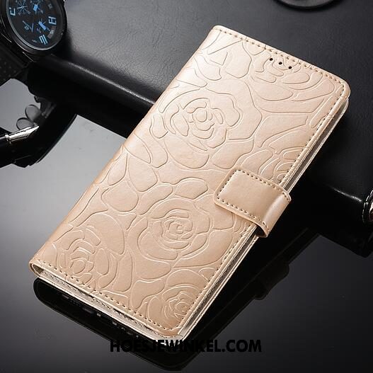 Pocophone F1 Hoesje Mobiele Telefoon Folio Echt Leer, Pocophone F1 Hoesje Goud Hoes