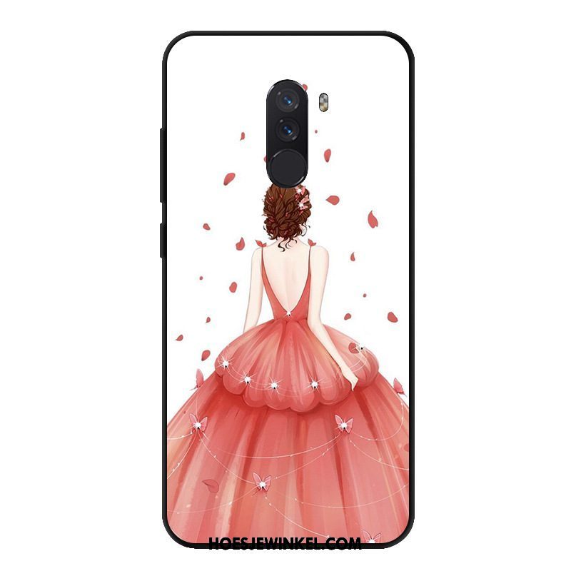 Pocophone F1 Hoesje Siliconen Mobiele Telefoon Bescherming, Pocophone F1 Hoesje Schrobben Gazen Beige