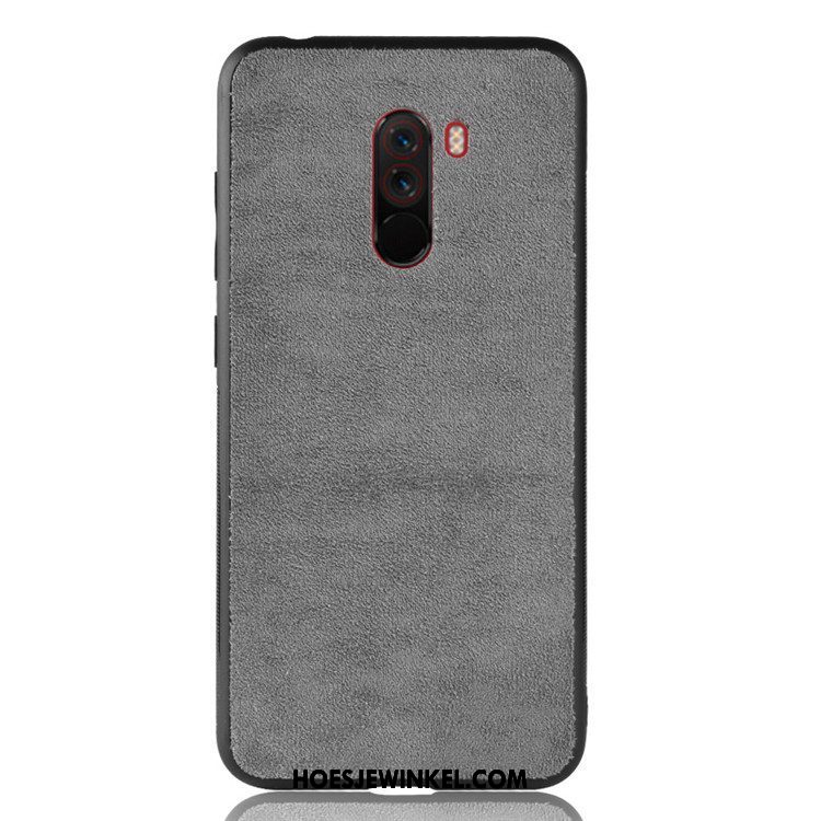 Pocophone F1 Hoesje Zacht Fluweel Mobiele Telefoon, Pocophone F1 Hoesje Mini Bescherming Beige