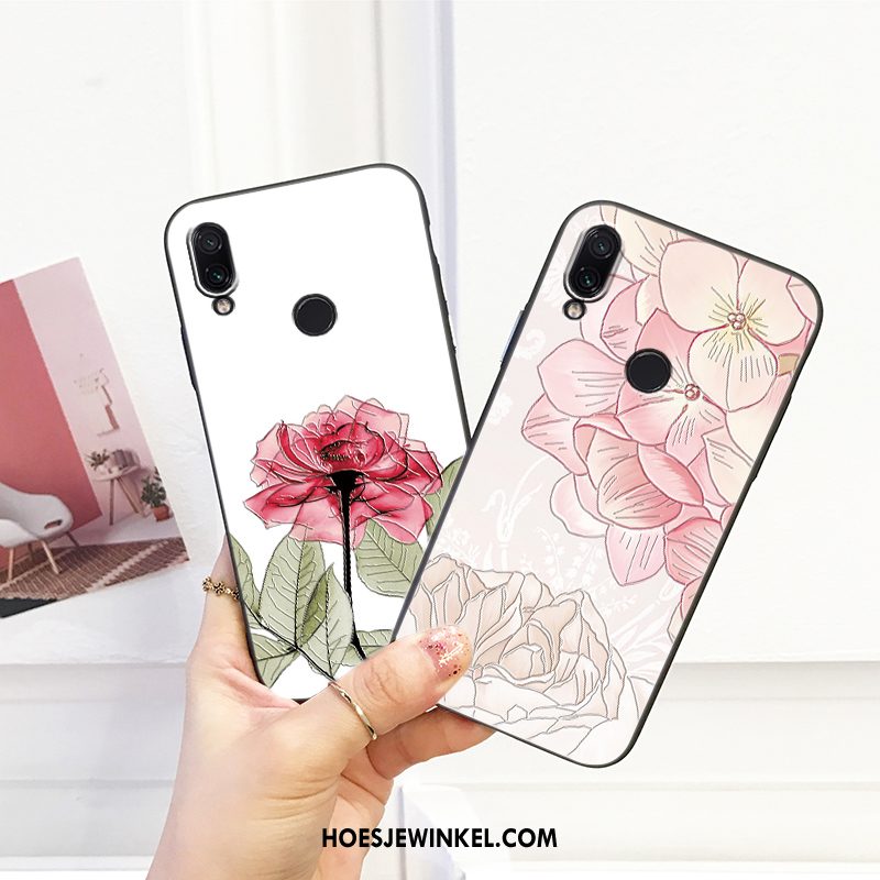 Redmi 7 Hoesje Net Red Zacht Pas, Redmi 7 Hoesje Spotprent Anti-fall Beige