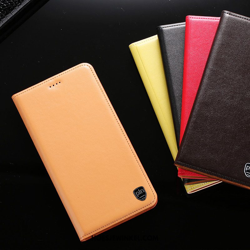 Redmi Go Hoesje Leren Etui Anti-fall Rood, Redmi Go Hoesje Patroon Mobiele Telefoon Beige