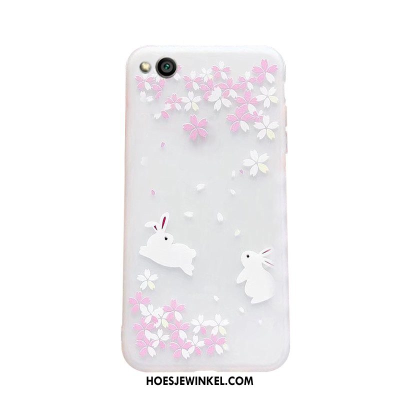 Redmi Go Hoesje Rood Reliëf Bescherming, Redmi Go Hoesje Hanger Mini Beige