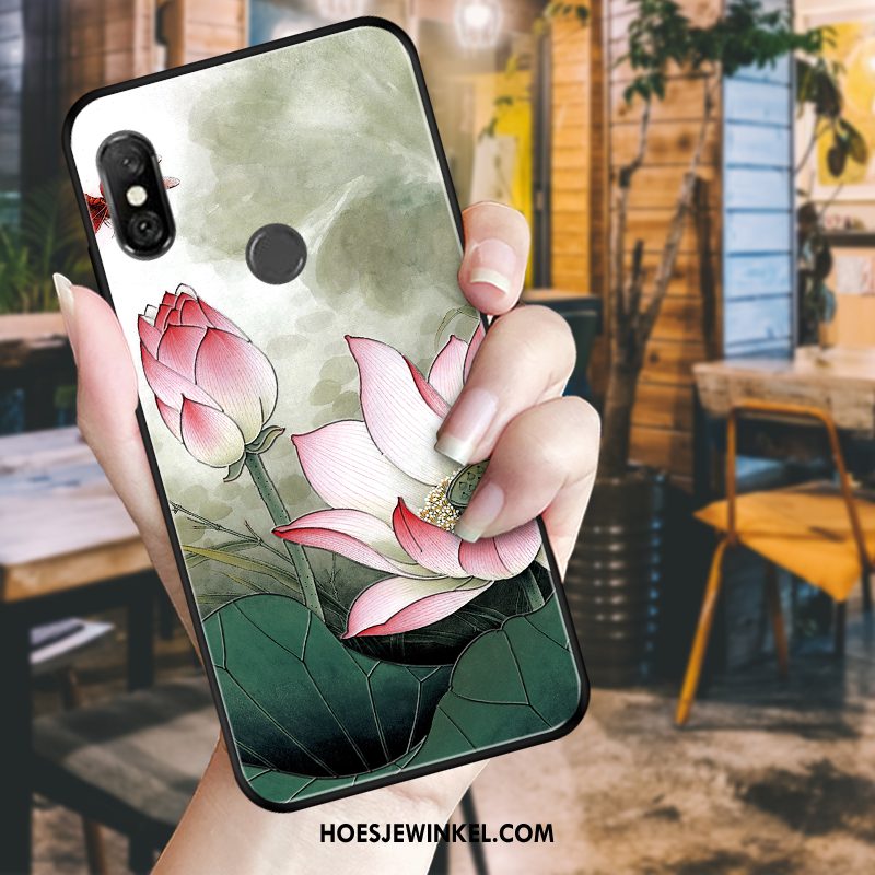 Redmi Note 6 Pro Hoesje Mobiele Telefoon Bescherming Mini, Redmi Note 6 Pro Hoesje Reliëf Hoes Beige