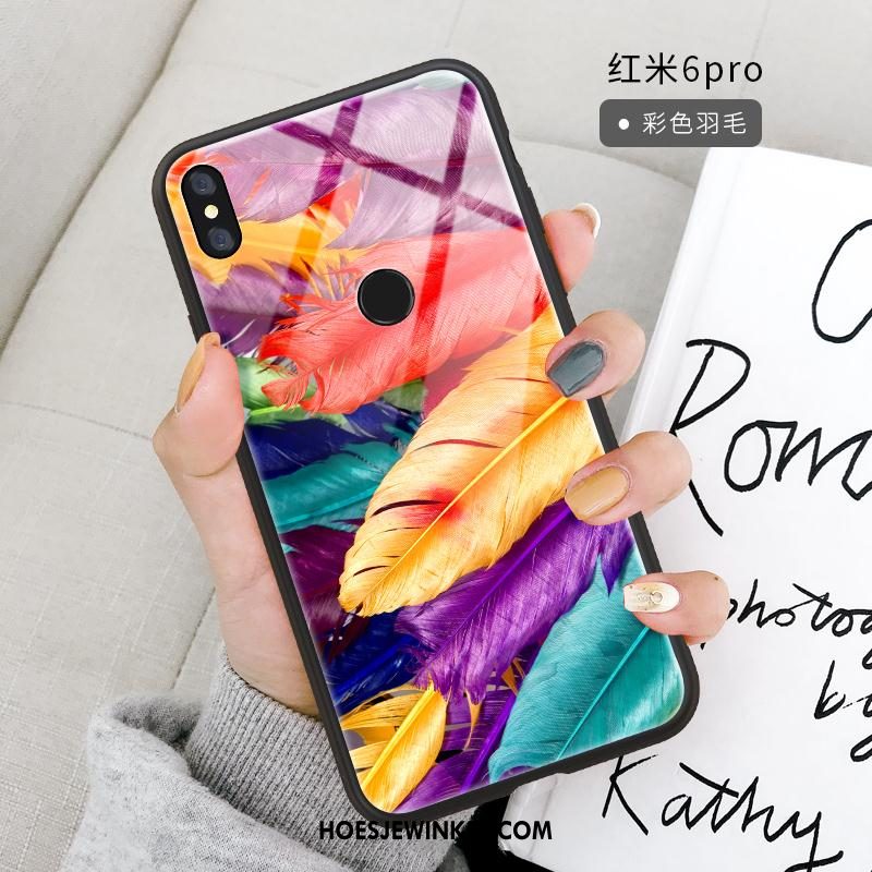 Redmi Note 6 Pro Hoesje Trendy Merk Siliconen Spiegel, Redmi Note 6 Pro Hoesje Hoes Zacht Beige