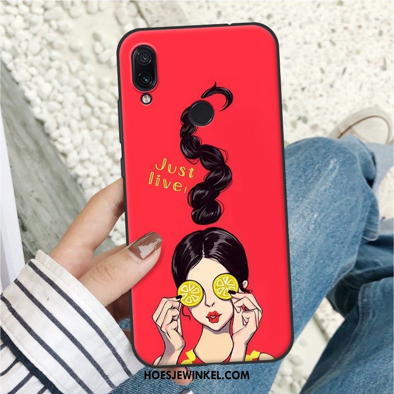 Redmi Note 7 Hoesje Bescherming Europa Siliconen, Redmi Note 7 Hoesje Trendy Merk All Inclusive Beige