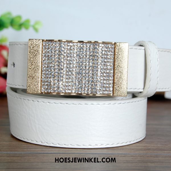 Riemen Dames Decoratie Strass Riem, Riemen Trend Vrouwen Weiß