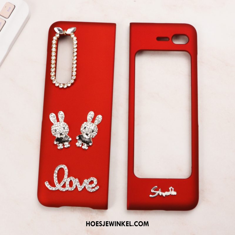 Samsung Fold Hoesje Hoes Vouw All Inclusive, Samsung Fold Hoesje Bescherming Rood