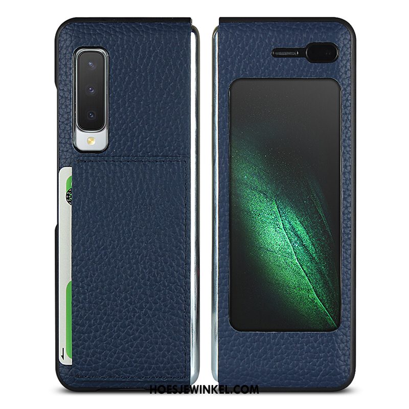 Samsung Fold Hoesje Ster Leren Etui Hoes, Samsung Fold Hoesje Dun Patroon