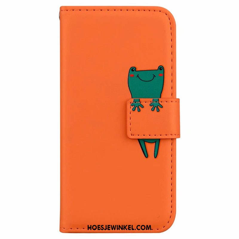 Samsung Galaxy A21s Hoesje Clamshell Oranje Mobiele Telefoon, Samsung Galaxy A21s Hoesje Leren Etui Ster