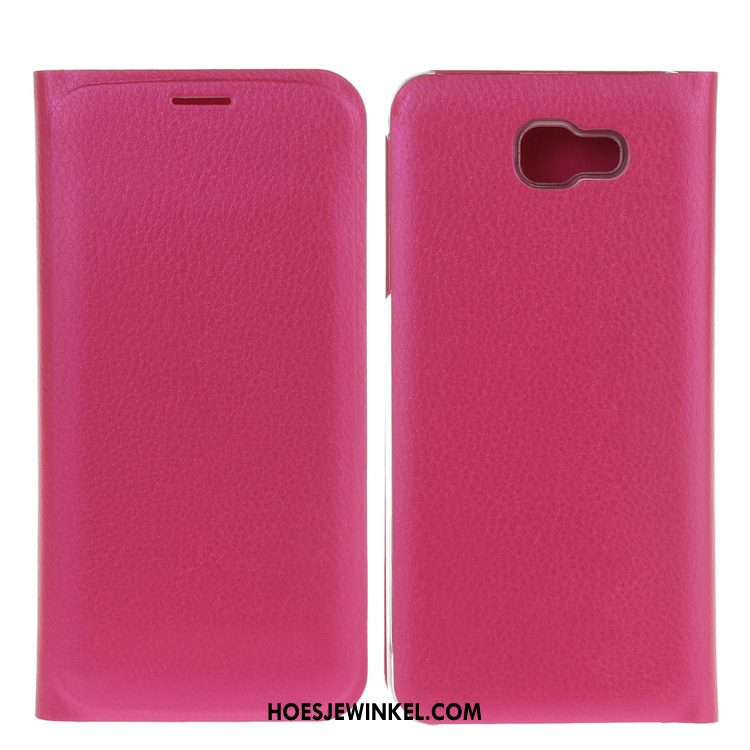 Samsung Galaxy A3 2017 Hoesje Hoes Rood Mobiele Telefoon, Samsung Galaxy A3 2017 Hoesje Ster Leren Etui