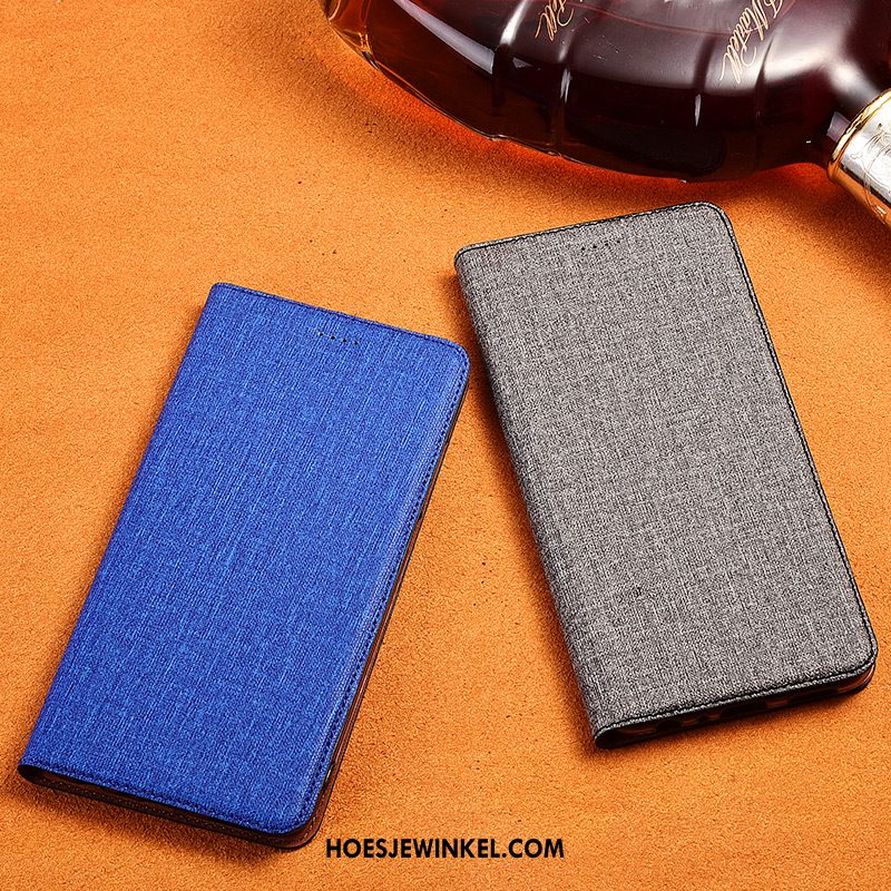 Samsung Galaxy A30s Hoesje Leren Etui Ster Folio, Samsung Galaxy A30s Hoesje Blauw Mobiele Telefoon