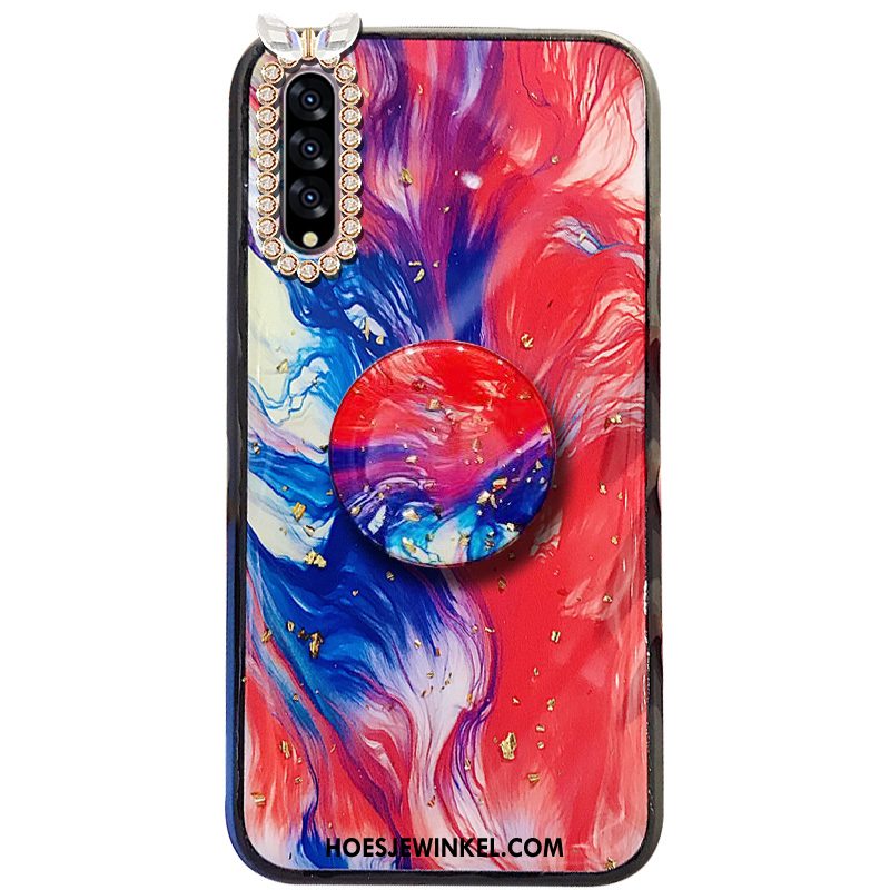 Samsung Galaxy A30s Hoesje Ondersteuning Rood Net Red, Samsung Galaxy A30s Hoesje Hoes Ster