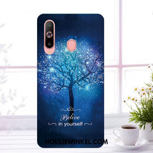 Samsung Galaxy A40s Hoesje Blauw Hoes Mobiele Telefoon, Samsung Galaxy A40s Hoesje Ster Geschilderd