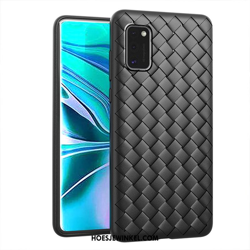 Samsung Galaxy A41 Hoesje Effen Kleur Mode Mobiele Telefoon, Samsung Galaxy A41 Hoesje Zwart Persoonlijk