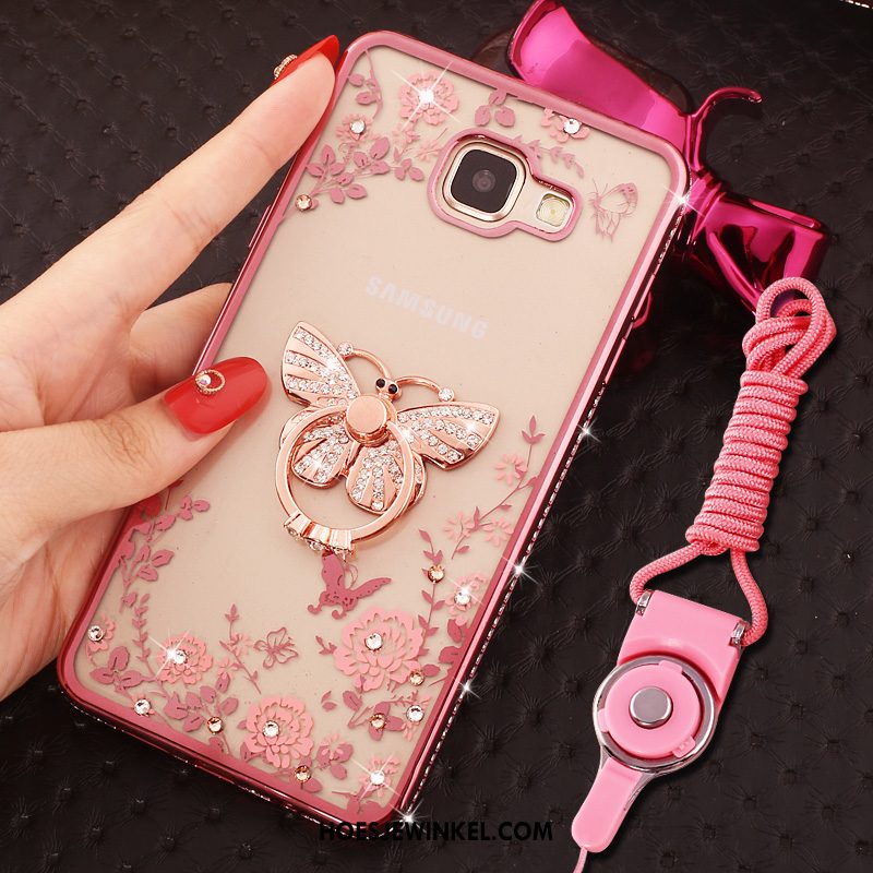 Samsung Galaxy A5 2016 Hoesje Zacht Hoes Rose Goud, Samsung Galaxy A5 2016 Hoesje Roze Ster