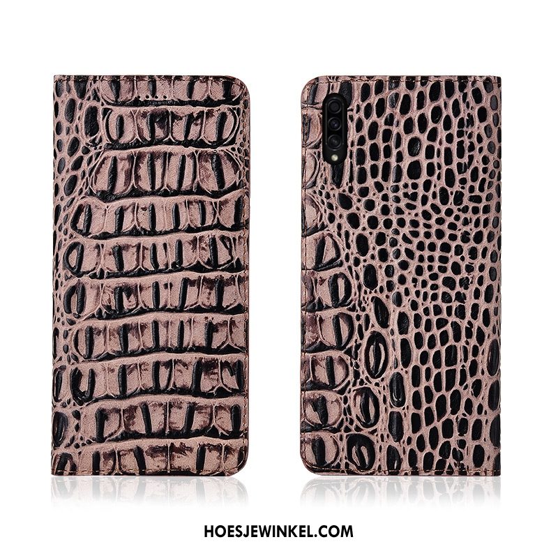 Samsung Galaxy A50s Hoesje Schrobben Trendy Merk Siliconen, Samsung Galaxy A50s Hoesje Folio Khaki