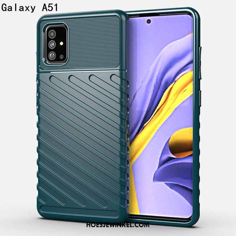 Samsung Galaxy A51 Hoesje Mobiele Telefoon Scheppend Zacht, Samsung Galaxy A51 Hoesje Luxe Drie Verdedigingen