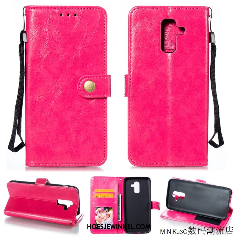 Samsung Galaxy A6 Hoesje Hoes Eenvoudige Anti-fall, Samsung Galaxy A6 Hoesje All Inclusive Rood