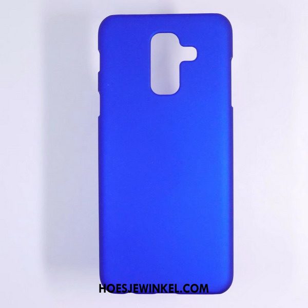 Samsung Galaxy A6+ Hoesje Schrobben Blauw Mobiele Telefoon, Samsung Galaxy A6+ Hoesje Hoes Ster