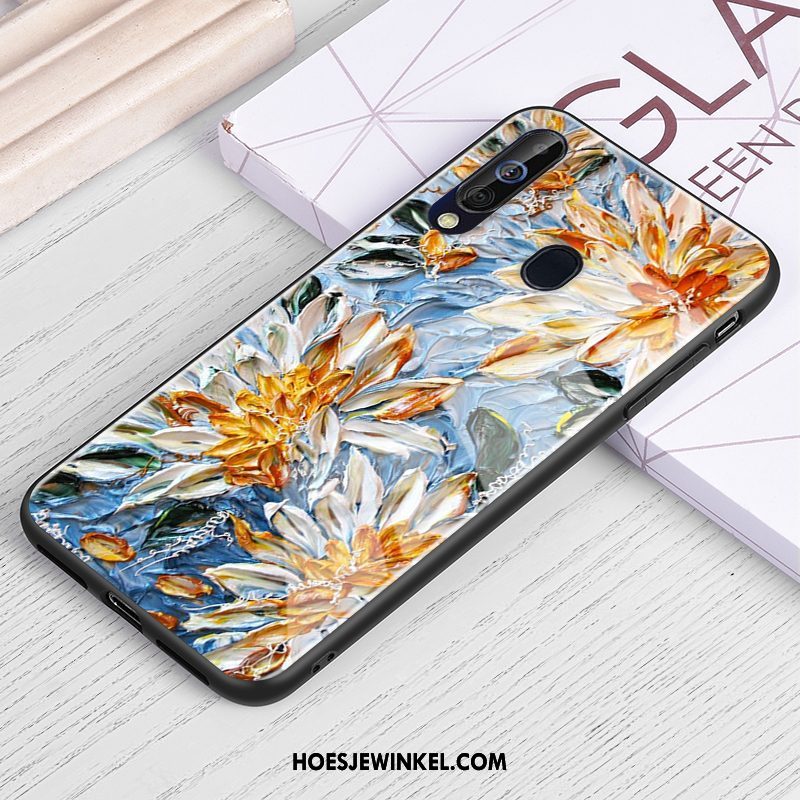 Samsung Galaxy A60 Hoesje Bescherming Sterrenhemel Glas, Samsung Galaxy A60 Hoesje Anti-fall Olieverfschilderij