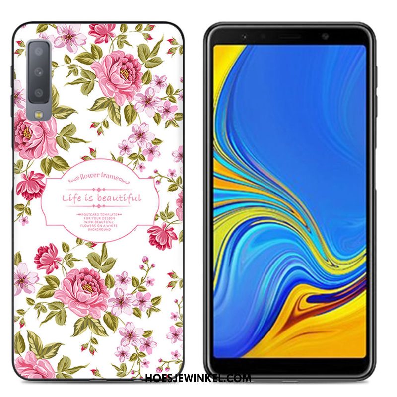 Samsung Galaxy A7 2018 Hoesje Roze Mobiele Telefoon Ster, Samsung Galaxy A7 2018 Hoesje Anti-fall Bescherming