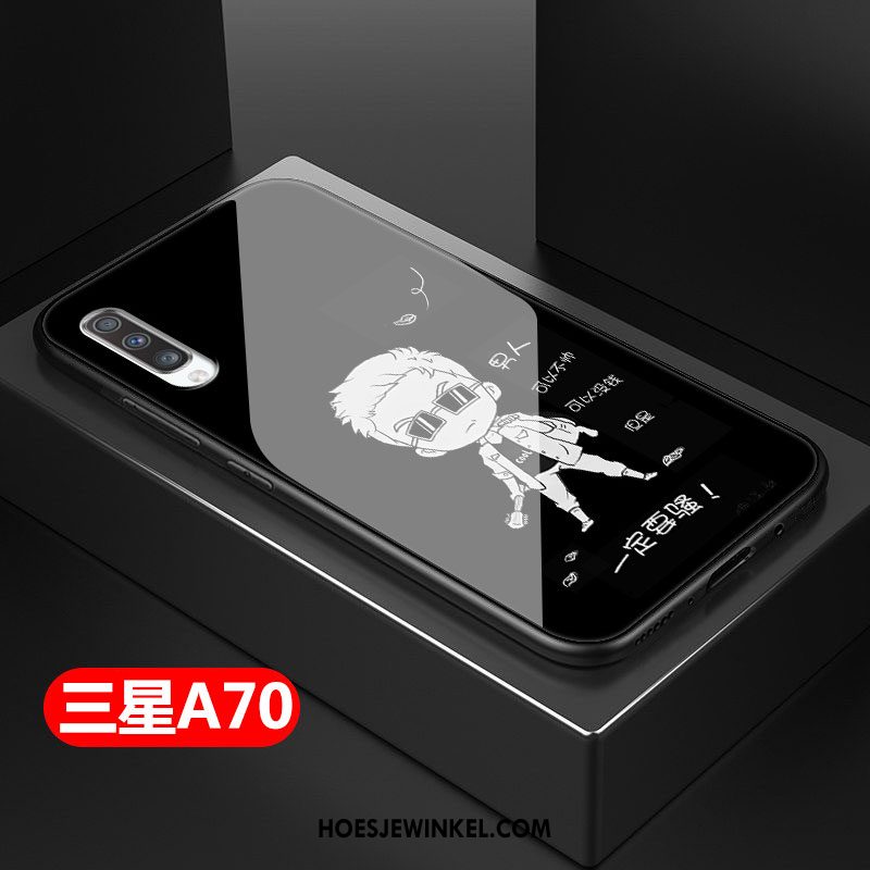 Samsung Galaxy A70 Hoesje Eenvoudige Trendy Merk Siliconen, Samsung Galaxy A70 Hoesje Mobiele Telefoon Chinese Stijl