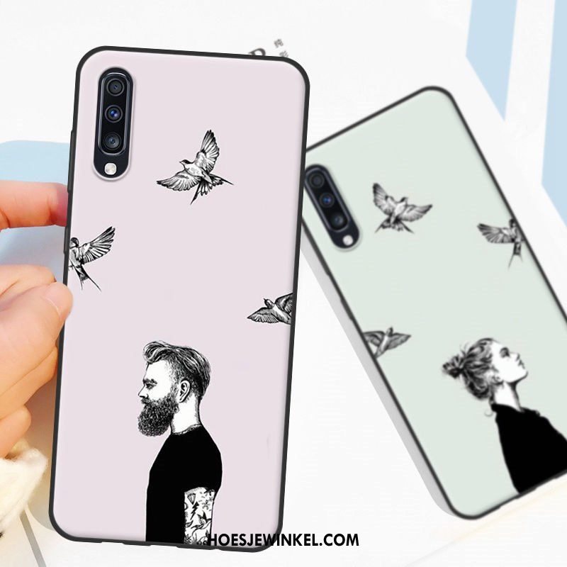 Samsung Galaxy A70 Hoesje Scheppend Mobiele Telefoon Wit, Samsung Galaxy A70 Hoesje Trend Hoes