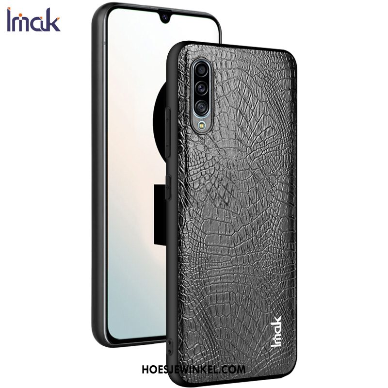 Samsung Galaxy A70s Hoesje Krokodillenleer Zwart Mobiele Telefoon, Samsung Galaxy A70s Hoesje Hoes Hard